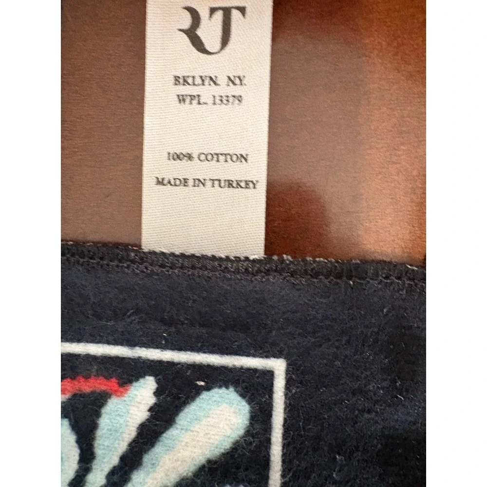 RJ BKLYN NY Nautical Ship Cotton Tapestry Wall Hanging 58x38 Turkey S0166